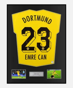 Framed Emre Can Signed Borussia Dortmund Shirt 2023-24 Home [Classic]