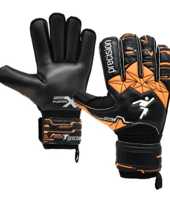 PRECISION FUSION X ROLL FINGER PROTECT GOAL KEEPER GLOVE BLACK/ ORANGE