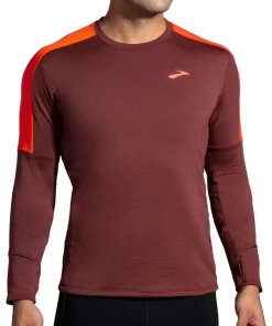 Brooks Notch Thermal 2.0 Long Sleeve Mens Running Top - Red