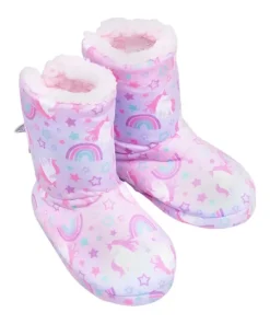 William Lamb Girls Slipper Unicorn Boot Purple/Pink