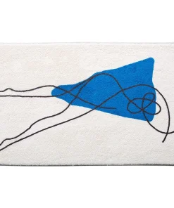 Recline in Blue Anti-Slip Bath & Floor Mat