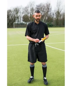 PRECISION REFEREE SHORTSLEEVE SHIRT BLACK/WHITE