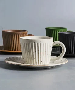 Ridgeway Artisan Ceramic Coffee Cup & Saucer Set