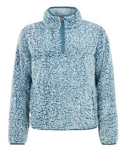 PROTEST WOMENS PRTSURAMI 1/4 ZIP FLEECE JEWEL BLUE