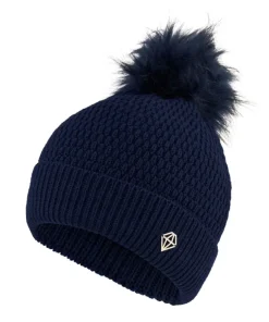 PURE GOLF GRETA WATERPROOF BOBBLE HAT NAVY