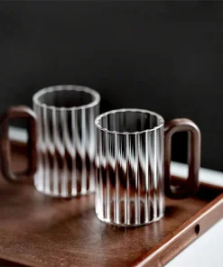 Walnut Loop Glass Coffee Mug