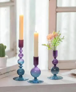Amora Glow Glass Candle Holder Set
