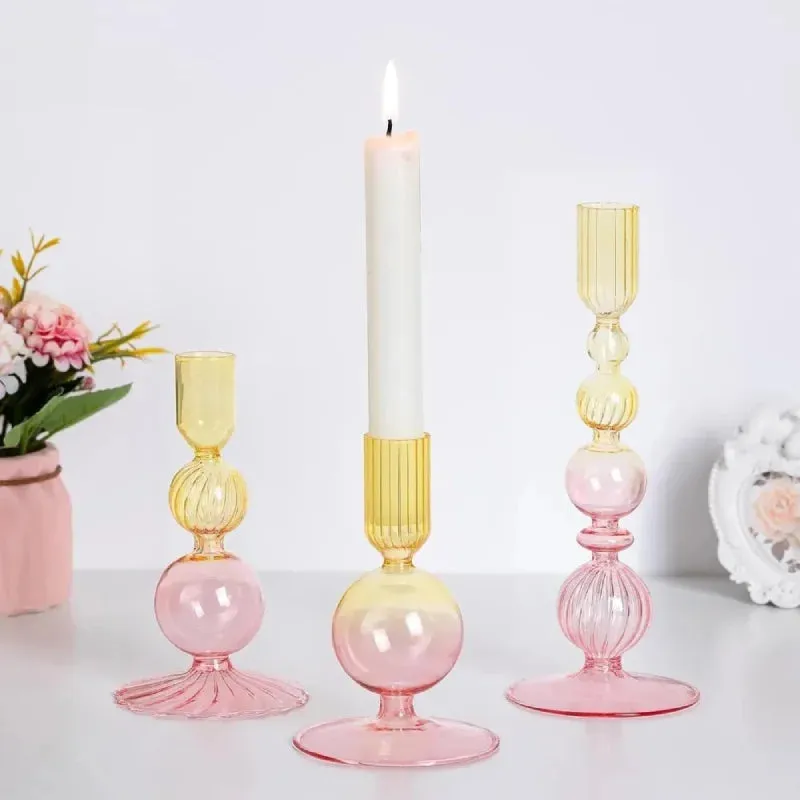Amora Glow Glass Candle Holder Set - Image 2