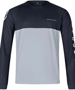 Endura Core Printed Long Sleeve Mens Cycling Jersey - Black