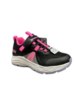 Skechers Girls Adventure Blitz- Noble Tread Trainer Black/Hot Pink