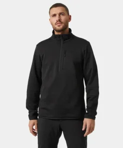 HELLY HANSEN ALPHA ZERO 1/2 ZIP FLEECE JACKET BLACK