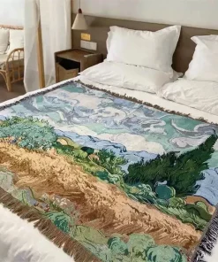 Cypress Breeze Artisanal Woven Throw