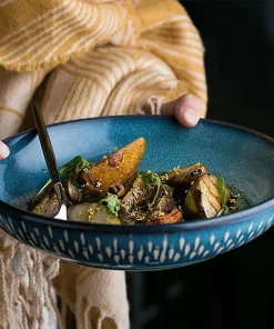 Kiln Blue Ceramic Drift Bowl