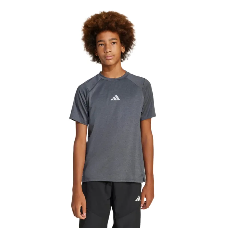 Adidas Boys T-Shirt JJ5050 Black/Grey Three/Reflective Silver