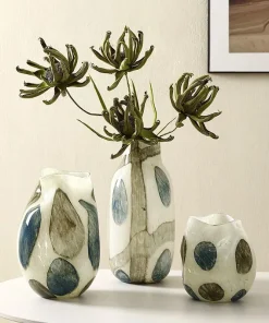 Forest Pebble Glass Flower Vase