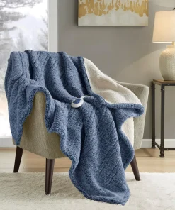 Marbled Sherpa Heated Throw