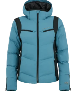 PROTEST WOMENS PRTIKU SNOWSKI PUFFER JACKET JEWEL BLUE