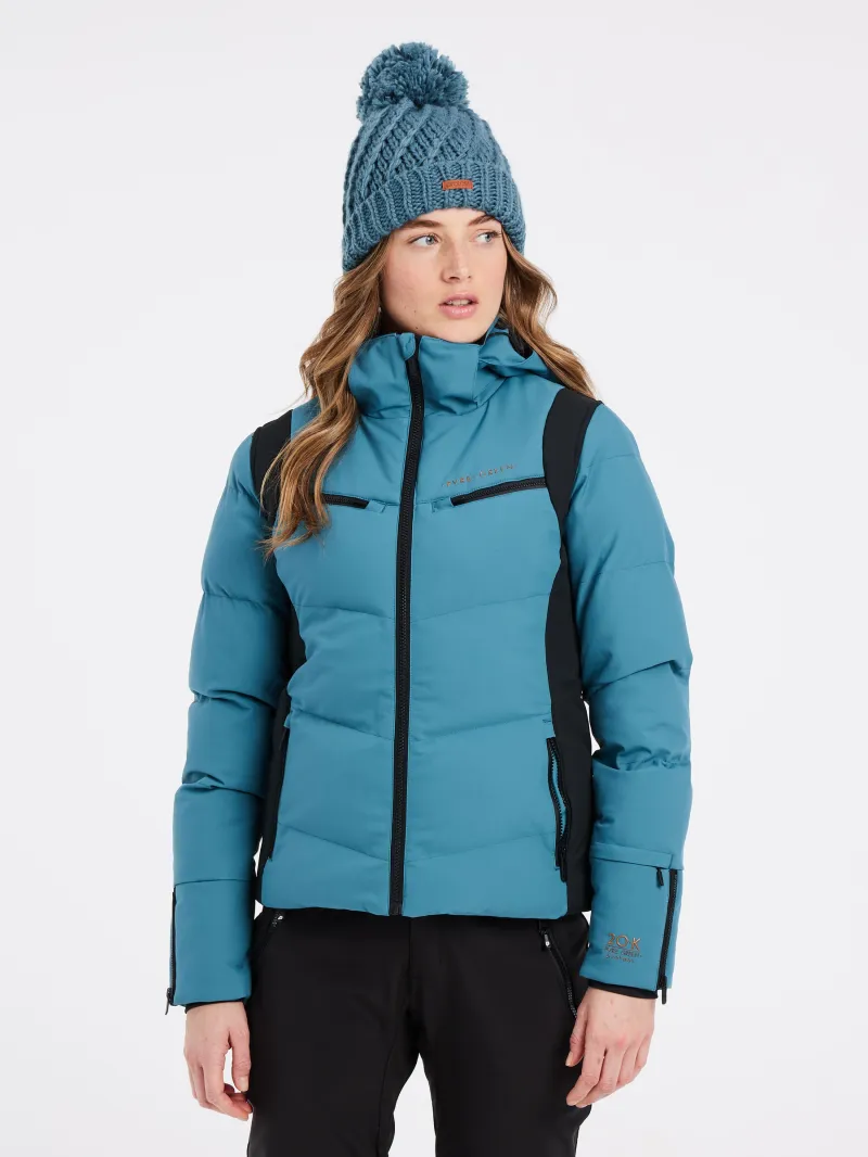 PROTEST WOMENS PRTIKU SNOWSKI PUFFER JACKET JEWEL BLUE - Image 3