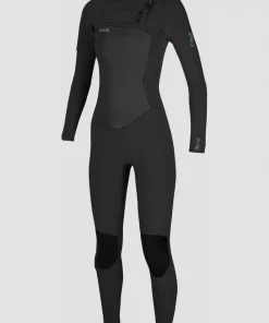 ONEILL WOMENS EPIC 5/4 CHEST ZIP 10S BLACK
