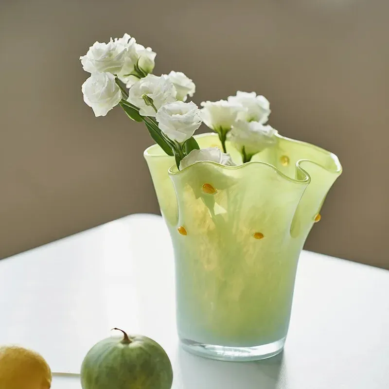Taffy Wave Glass Flower Vase - Image 2