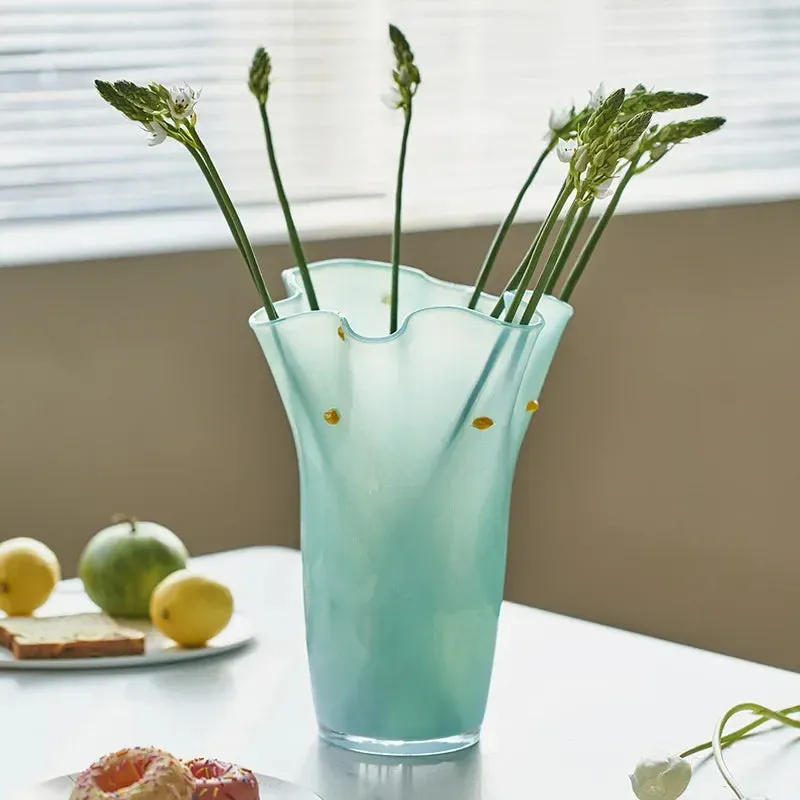 Taffy Wave Glass Flower Vase - Image 3