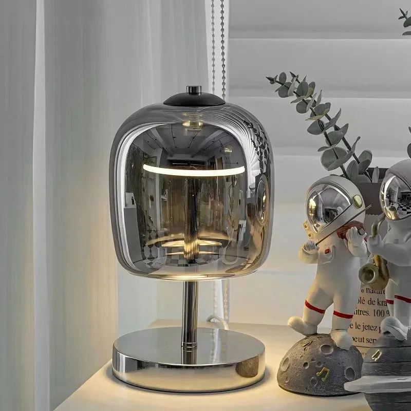 Astra Noir Glass Table Lamp