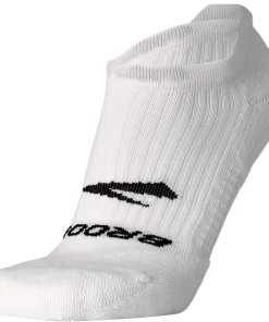 Brooks Ghost No Show Running Socks - White