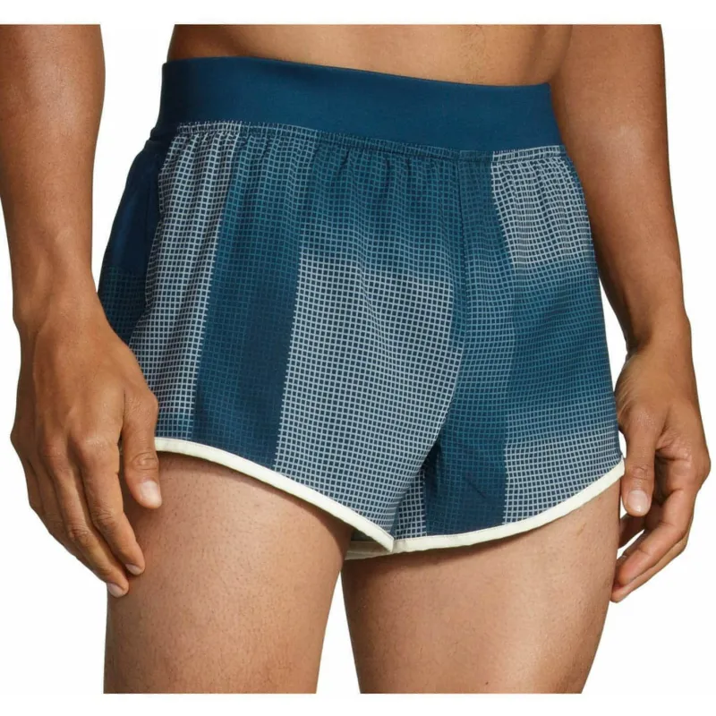 Brooks Sherpa 3 Inch Split Mens Running Shorts - Blue