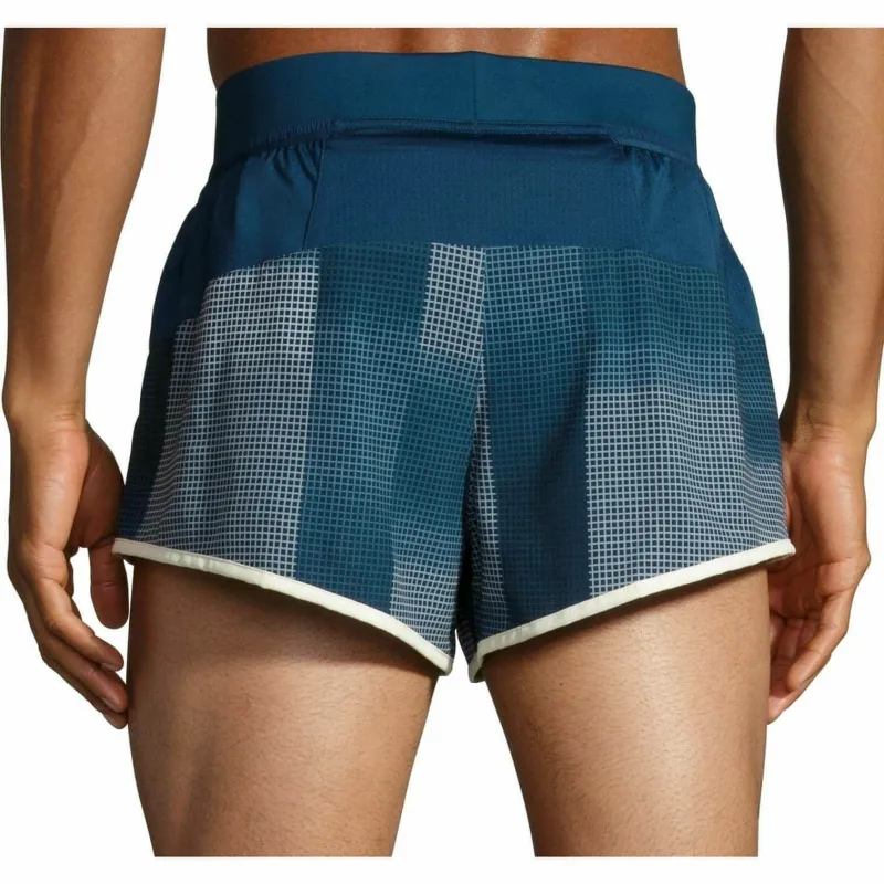 Brooks Sherpa 3 Inch Split Mens Running Shorts - Blue - Image 2