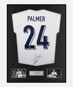 Framed Cole Palmer Signed England Shirt Euro 2024 Final [Classic]