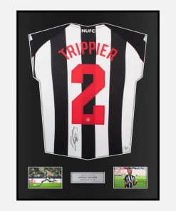 Framed Kieran Trippier Signed Newcastle United Shirt 2023-24 Home [Classic]