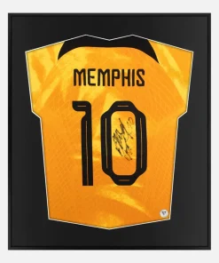 Framed Depay Signed Shirt, Holland Orange Home [Lite]