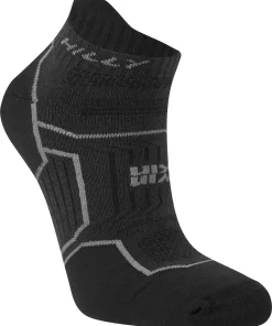 Hilly Twin Skin Socklet Running Socks - Black