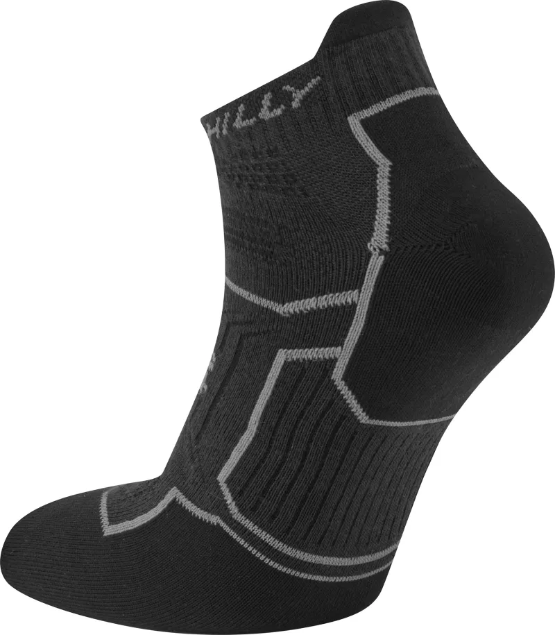 Hilly Twin Skin Socklet Running Socks - Black - Image 2
