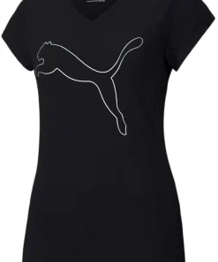 Puma Favourite Heather Cat Short Sleeve Womens Training Top - Black