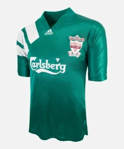 1992-93 Liverpool Away Shirt Adidas Green [Excellent] XL