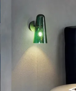 Verdant Glow Glass Wall Sconce