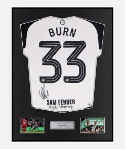 Framed Dan Burn Signed Newcastle United Shirt 2025 Final [Classic]