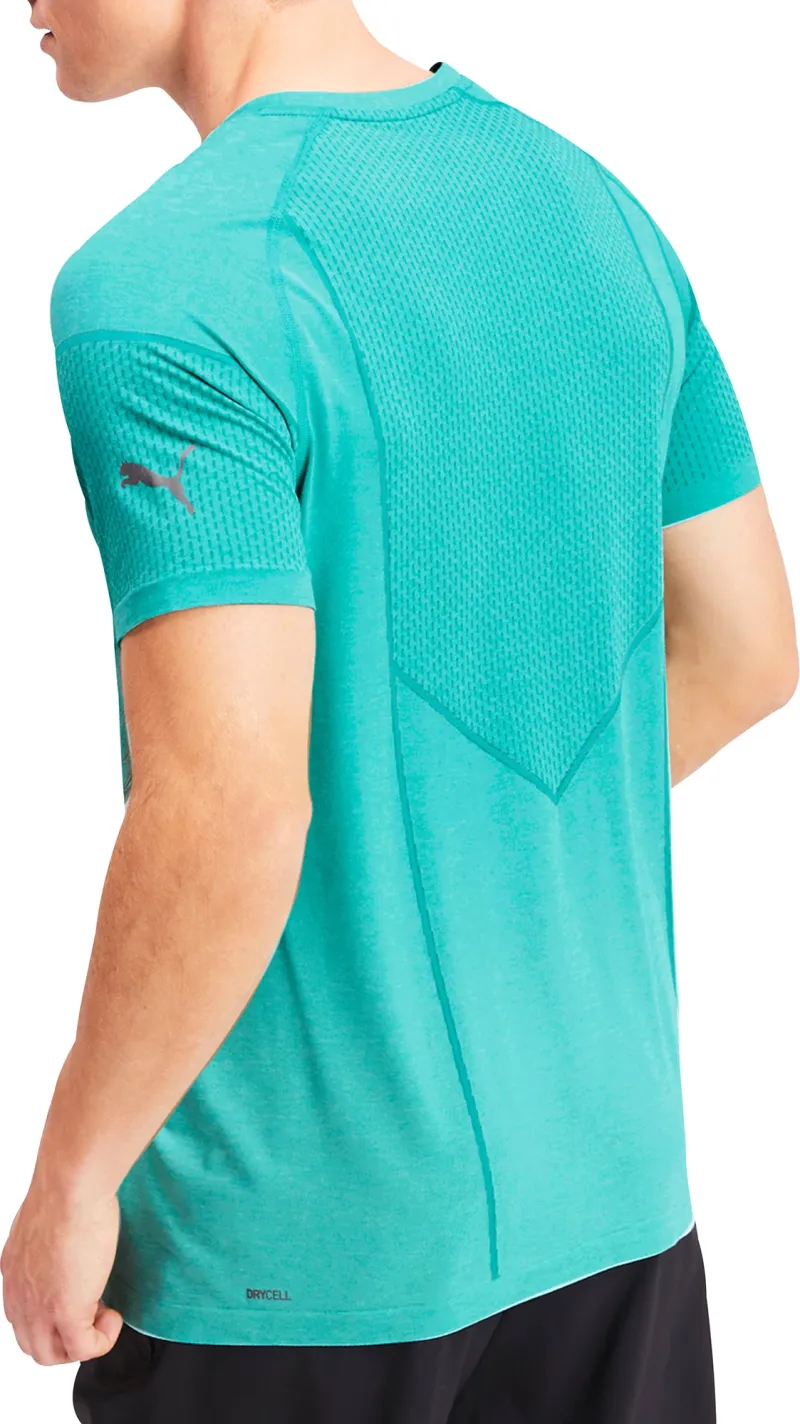 Puma Reactive evoKNIT Short Sleeve Mens Training Top - Blue - Image 2