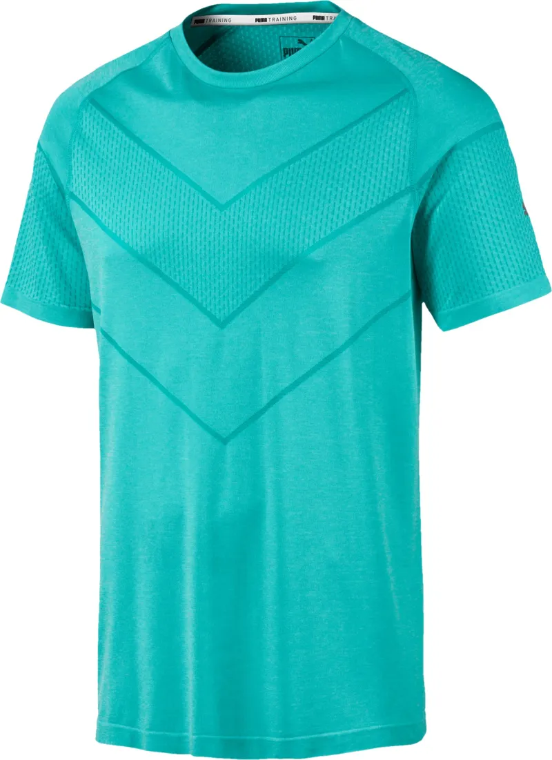 Puma Reactive evoKNIT Short Sleeve Mens Training Top - Blue - Image 3