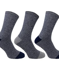 Bramble Mens All Terrain Ankle Sock 3 Pack Blue Mix