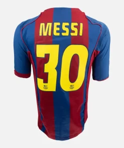 2004-05 Barcelona Home Shirt Messi 30 Rookie [Perfect] L