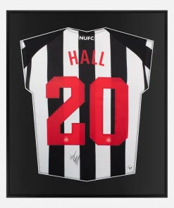 Framed Lewis Hall Signed Newcastle Shirt, Home [Lite]