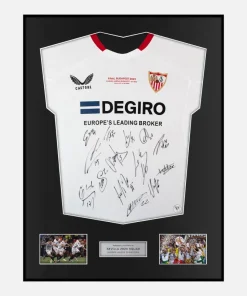 Framed Squad Signed Sevilla Shirt 2023 Europa League Winners [Classic]