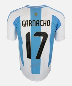 Alejandro Garnacho Signed Argentina Shirt 2024-25 Home [17]