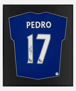 Framed Pedro Signed Shirt, Chelsea Home [Lite]