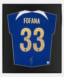 Framed Wesley Fofana Signed Chelsea Shirt, Blue Home [Lite]