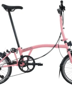 Brompton C Line 12-Speed Folding Bike - Flamingo Pink