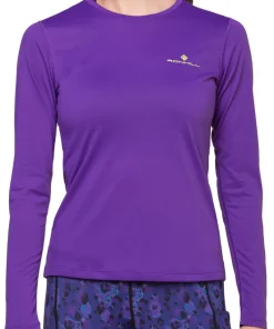 Ronhill Core Long Sleeve Womens Running Top - Purple