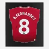 Framed Bruno Fernandes Signed Shirt, Manchester United Home [Lite]
